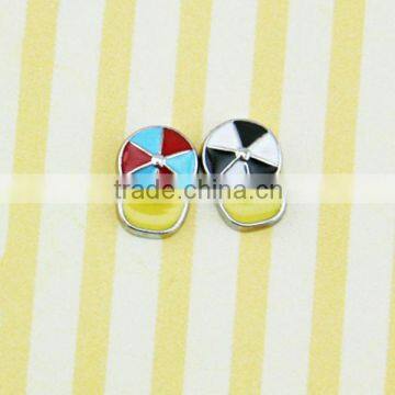 Cool oil drip alloy cap charms, glass locket charms for boys