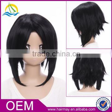 Top quality hot sale synthetic short wigs for Womancosplay wigs Hakuouki Hijikata Toshizo chinese hair wig store