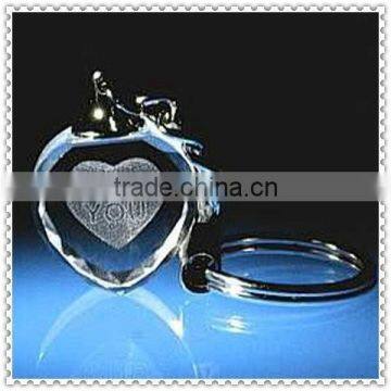 Romantic Crystal Heart Key Chain for Wedding Decoration