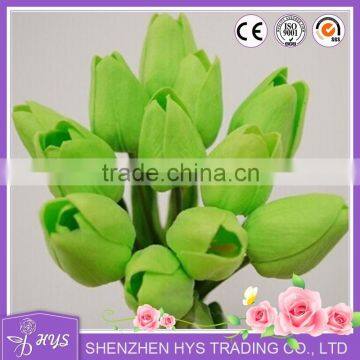 Good Handmade Artificial PU Tulip Buds Flower Bouquet For Home Decoratin