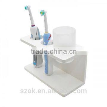 white acrylic custom bathroom display for toothbrush cup wholesale