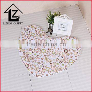 heart shaped printing mini bath rugs bathmats doormat carpet