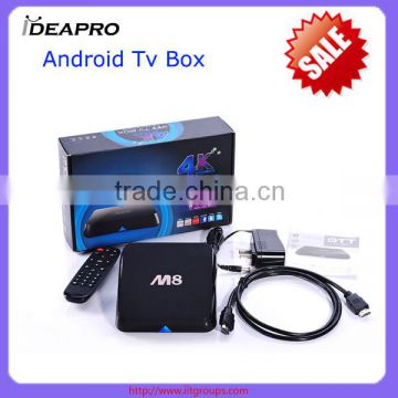 M8-4k Android TV Box New M8 Amlogic S802 Quad 2G/8G Mali450 XBMC GPU 4KDual WiFi Mini PC Smart TV