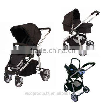 Lightweigh aluminum frame deluxe baby stroller