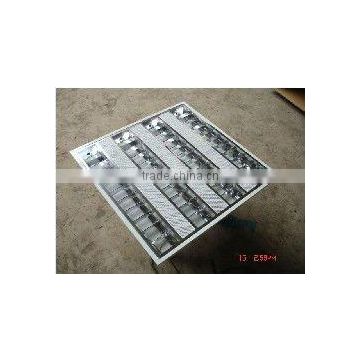 Mirror aluminum T5 Indoor Grid Lamp Fixture for 4 tubes