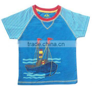 Boys Reglan Sleeve Striper T-Shirts, surf print T-shirt