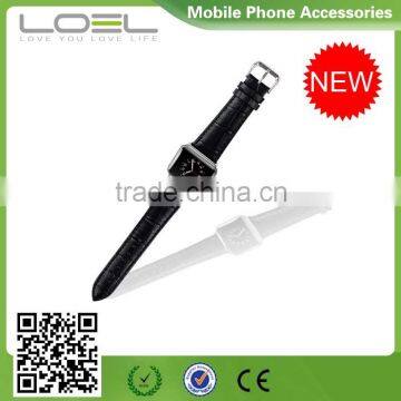 Crocodile Texture Genuine Leather Wristband Watch Band for Apple Watch Leather 38mm With Adapter photo-5