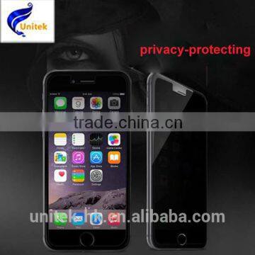 Two-way Privacy Protecting 9h Hardness Tempered Glass Screen 2.5D Gorilla Glass Silk Printing White/black For Iphone 6/6Plus