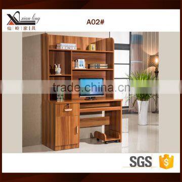 Panel Furniture Computer Desk With Bookshelf