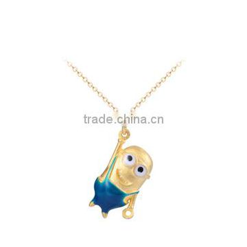 SCI205 lovely minions 925 sterling silver pendant