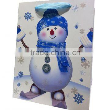 Santa show printed shopping paper bag