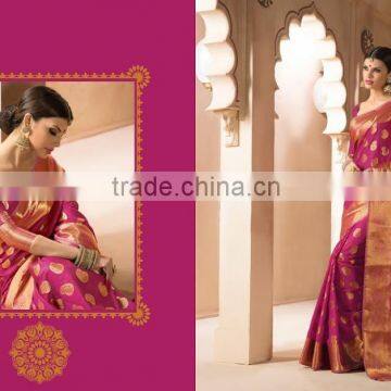 Silk Saree Pink Kanchipuram