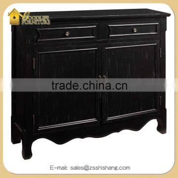 Accent Solid Wood 2-Door Console Table Cabinet