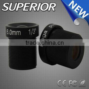 cctv camera ir filter maga pixel lens 6mm HD1.3mp M12 f2.0 water resistance board lens