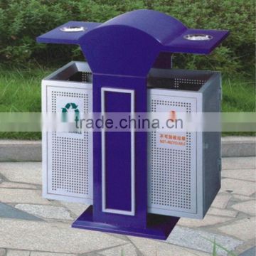 Outdoor metal garbage container