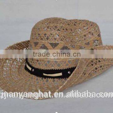 Popular Hot Sale Straw Cowboy Hat wholesale panama hat