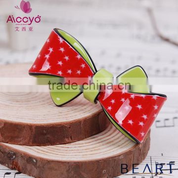 Fashion acetate jewelry kids fashion hair clip acrylic bow decorative hair pins