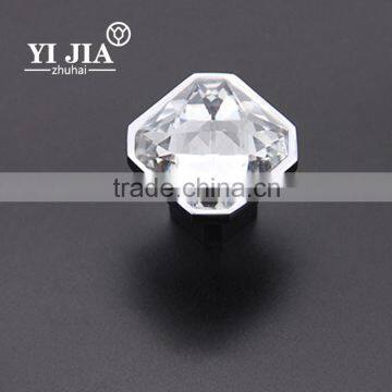 zinc alloy crystal cabinet handle for furniture