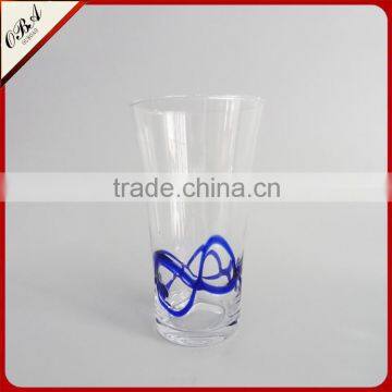 Disposable Twine Wire Glass High-Capacity Blue Water Milk Cup 480 Ml