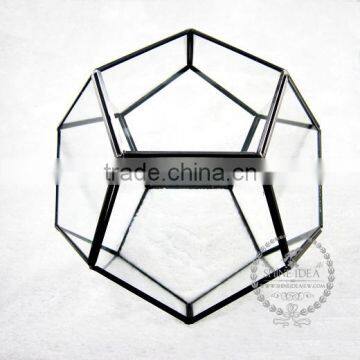 17*17*15cm geometric 12 face cutting glass terrarium flower arrangement air plant planter greenhouse home decoration 0100020