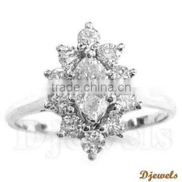 White Gold Diamond Rings, Diamond Ladies Rings , Diamond Jewellery photo-2