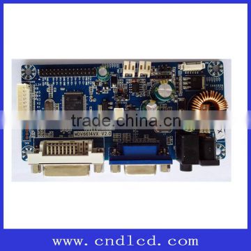 4 way LED power supply VGA DVI to LVDS LCD Controller Solution