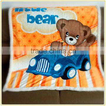 Hot Selling 100%polyester Digital Printing Flannel/ Sherpa Baby Baby Blanket Made In China
