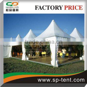 pagoda 4x4m with wooden flooring system for outdoor party