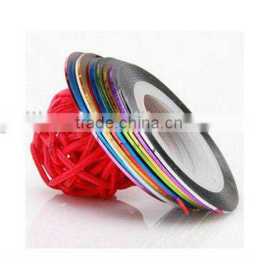 Color Rolls Striping Tape Metallic Yarn Line Nail Art Decoration Sticker