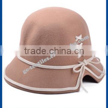 hot new products for 2014 Fall and winter lace Fedora ladies hats felt wholesale