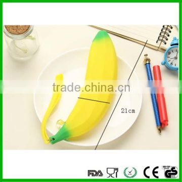 silicone Pen Bag/Pencil Holder in banana shape