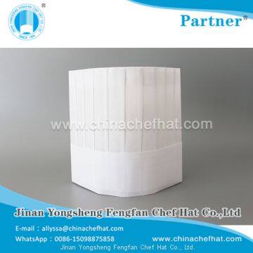 60g disposable non woven flat top chef hat 28cm*23cm