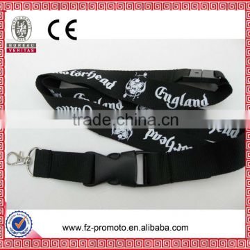 Silk screen printing lanyard with PVC key chain