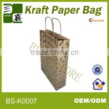 2014 hotselling and eco-friendly paper bag for garment/gift packaging bag /cosmetic bag with twisted handle