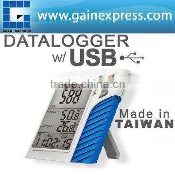 USB Wall mount 0~9999ppm Carbon Dioxide CO2 data loggers Made in Taiwan