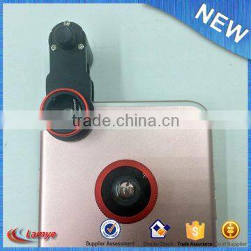 Universal 3 in 1 Mobile Camera Extra Lens 180 Fisheye Wide Macro Lens