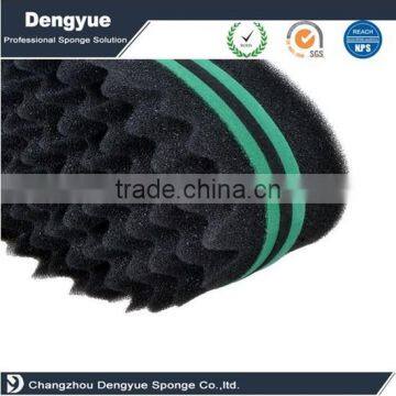 Blue Color Double Sides Big and Small Holes Hair Twist Sponge Hair Sponge Brush
