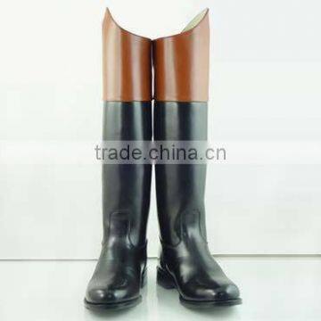 FORMAL FOX HUNTING ENGLISH DRESS BOOTS TAN CUFF TALL LEATHER
