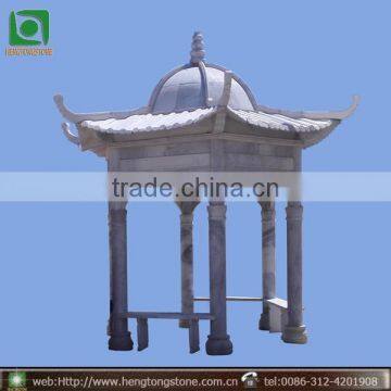 Cheap Outdoor Solid Roof Marble Gazebo