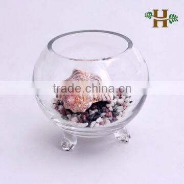 Clear Glass Pedestal Candle Holder