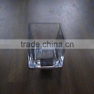 small square glass vases