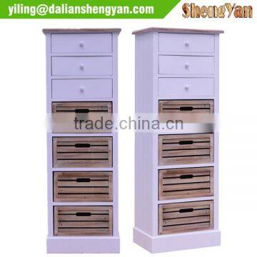 New Design White Drawer Cabinet Narrow Storage Drawer Chest