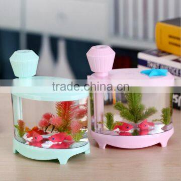 Creative Desktop Micro Landscape Aquarium Lighting Household USB Ultrasonic Atomizing Air Humidifier photo-2