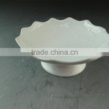 Daily use round porcelain pop fruit plate, wholesale white porcelain plate with cheap price