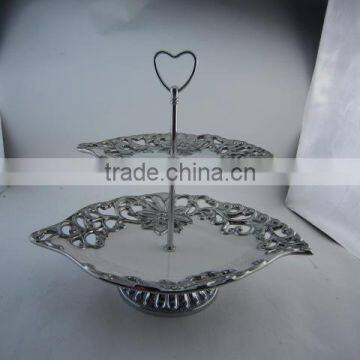 Mordern Design 2-tiers Ceramic Cake Stand photo-2