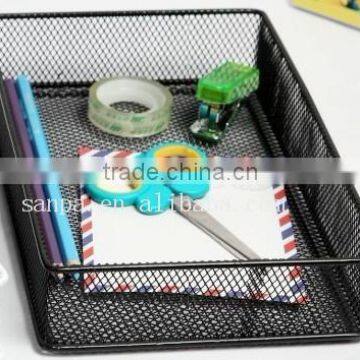 Black Good Quality Metal Mesh Office Accessories Desk Storage/Desk Organizer