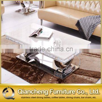 Modern Marble Top Metal Coffee Table for Banquet Hall photo-4