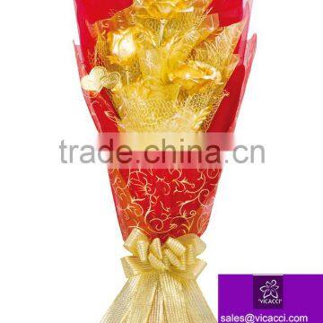 24k 25cm Gold Foil Rose Flower Best Valentine's Wedding Mother Days Gift With Gift Box photo-4