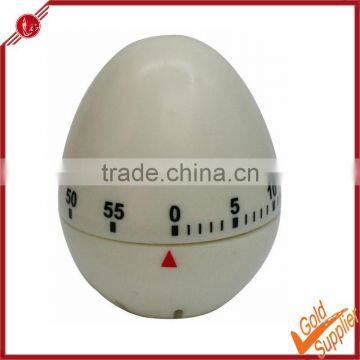 60 minuter timing egg shape plastic white kitchen timer egg