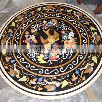 Bird Inlay Marble Coffee Table Top Stone Inlay Table Top